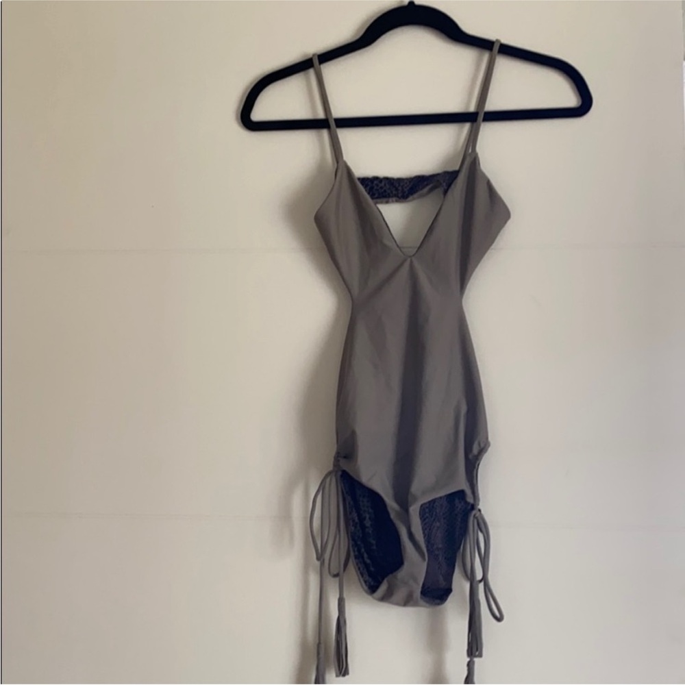 Acacia Swimwear French grey color One Piece Bodysuit